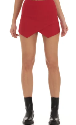 LUCY IN THE SKY Skirts|Shorts^Asymmetric Skort In Rust