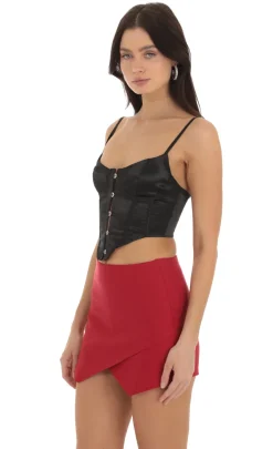 LUCY IN THE SKY Skirts|Shorts^Asymmetric Skort In Rust