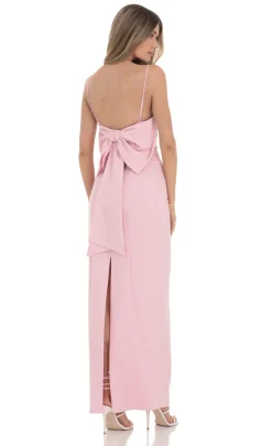 LUCY IN THE SKY Maxi Dresses^Back Bow Maxi Dress In Pink