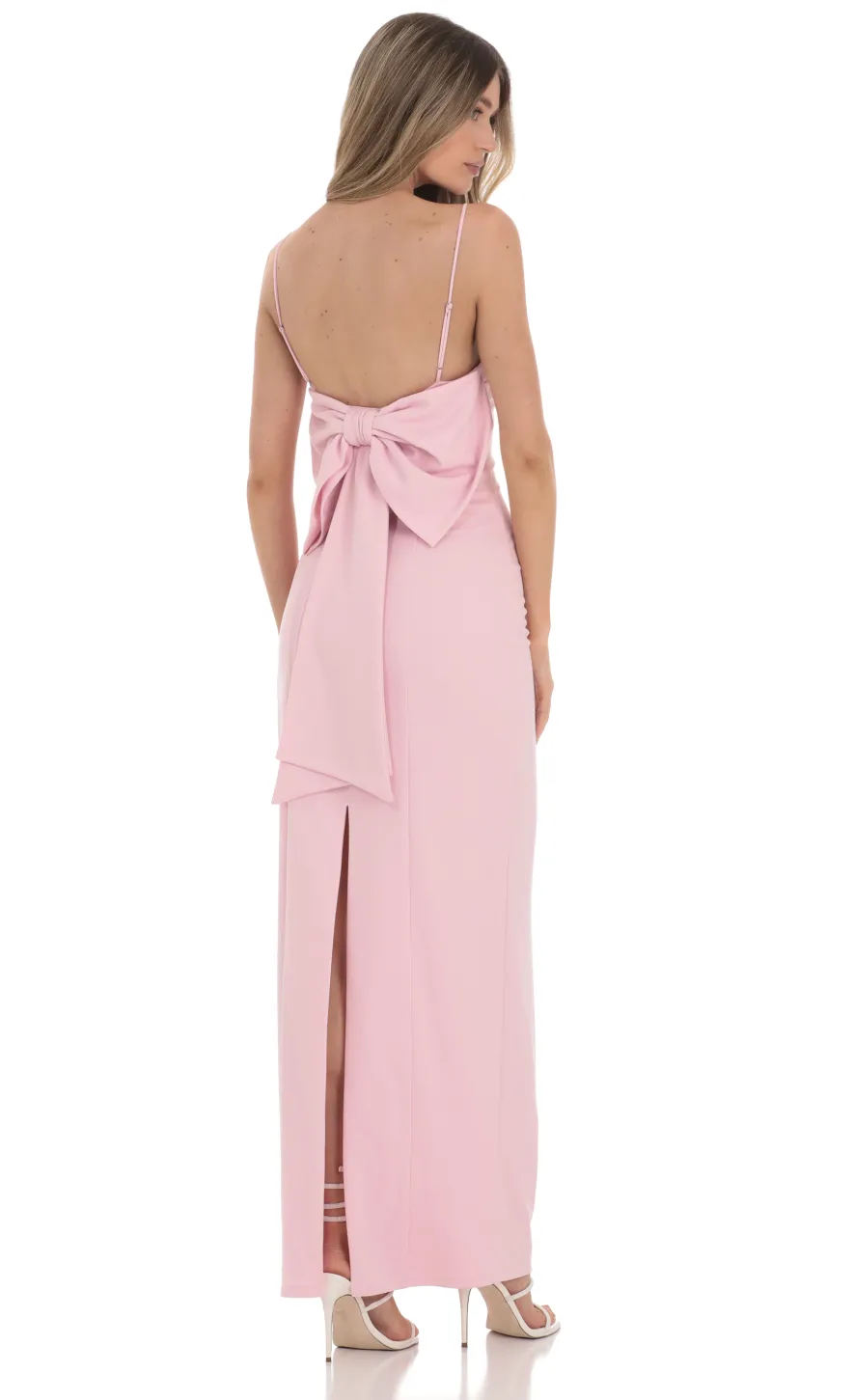 LUCY IN THE SKY Maxi Dresses^Back Bow Maxi Dress In Pink