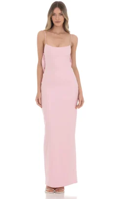 LUCY IN THE SKY Maxi Dresses^Back Bow Maxi Dress In Pink