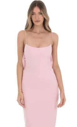 LUCY IN THE SKY Maxi Dresses^Back Bow Maxi Dress In Pink