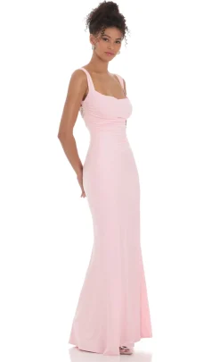 LUCY IN THE SKY Maxi Dresses^Back Sequin Butterfly Maxi Dress In Pink
