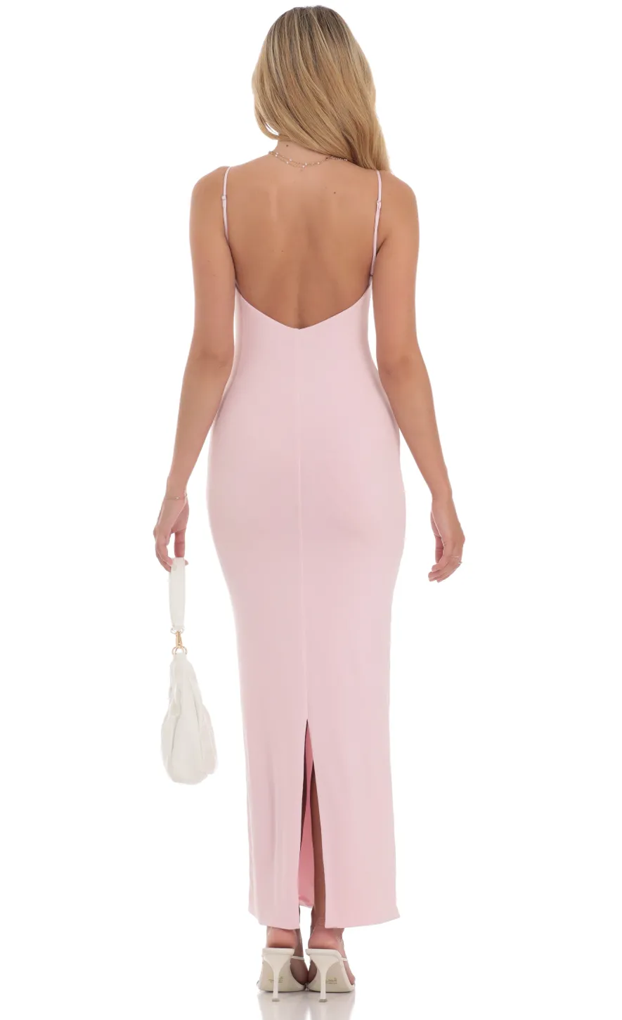 LUCY IN THE SKY Maxi Dresses^Bodycon Maxi Dress In Pink