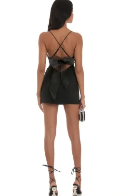 LUCY IN THE SKY Mini Dresses^Bow Tie Bodycon Dress In Black