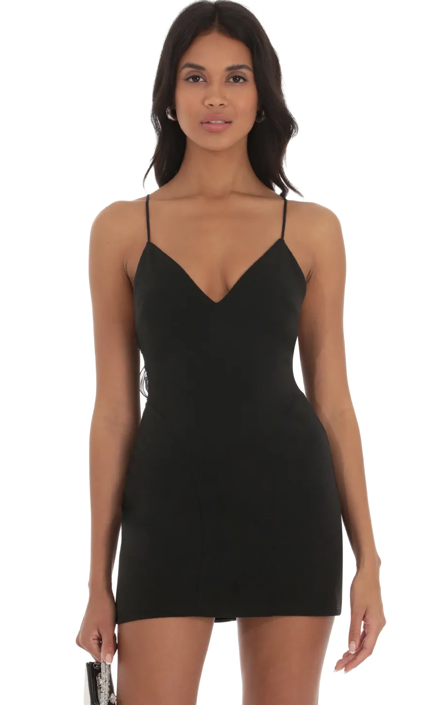 LUCY IN THE SKY Mini Dresses^Bow Tie Bodycon Dress In Black