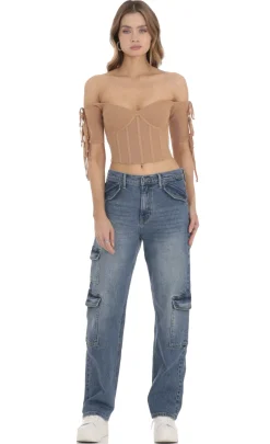 LUCY IN THE SKY Jeans^Cargo Denim Jeans