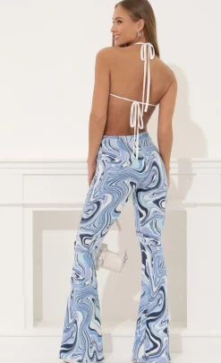 LUCY IN THE SKY Jumpsuits^Cecilia Halter Jumpsuit In Blue Swirl