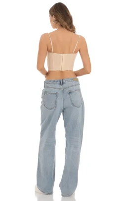 LUCY IN THE SKY Tops^Corset Bralette Top In Nude