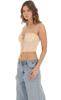 LUCY IN THE SKY Tops^Corset Bralette Top In Nude