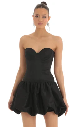 LUCY IN THE SKY Mini Dresses^Corset Bubble Dress In Black