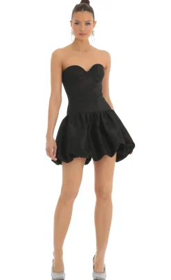 LUCY IN THE SKY Mini Dresses^Corset Bubble Dress In Black