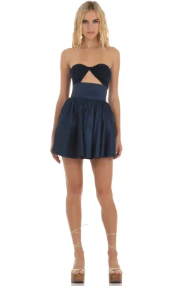 LUCY IN THE SKY Mini Dresses^Corset Cutout Dress In Navy