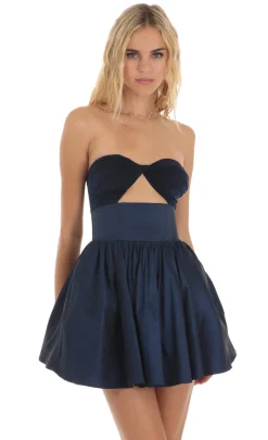 LUCY IN THE SKY Mini Dresses^Corset Cutout Dress In Navy