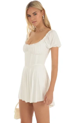 LUCY IN THE SKY Mini Dresses^Corset Dress In White