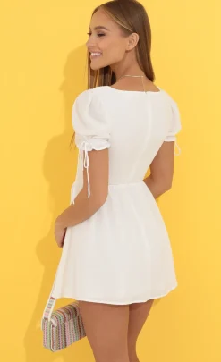 LUCY IN THE SKY Mini Dresses^Corset Dress In White