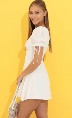 LUCY IN THE SKY Mini Dresses^Corset Dress In White