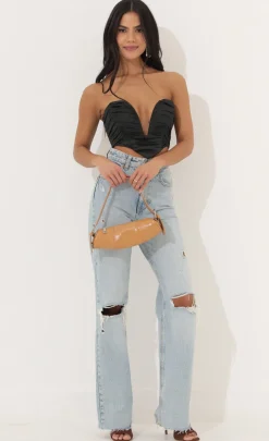 LUCY IN THE SKY Tops^Corset Top In Black