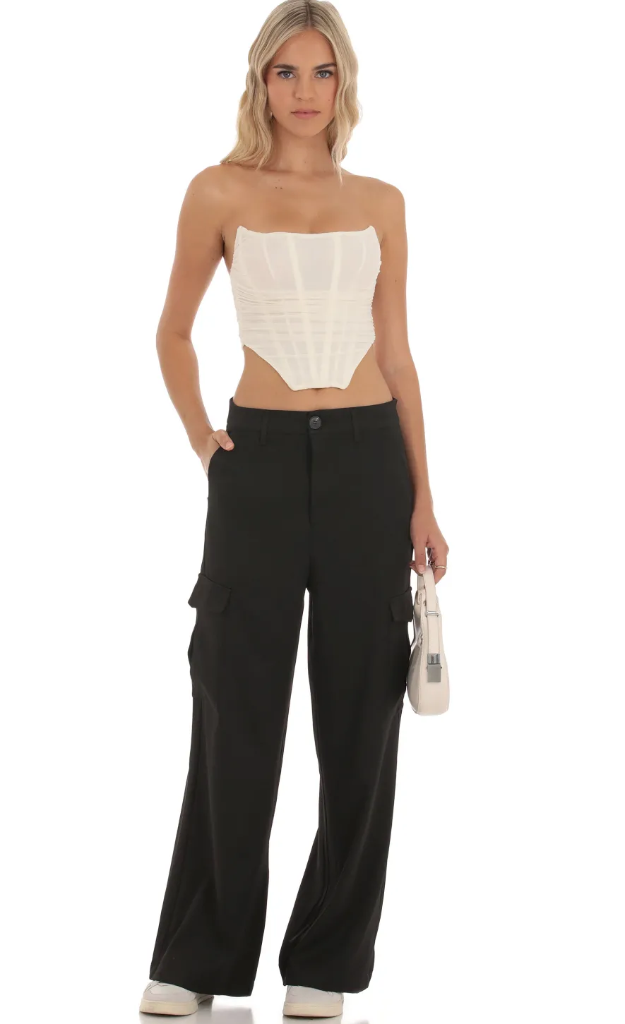 LUCY IN THE SKY Tops^Corset Top In Cream
