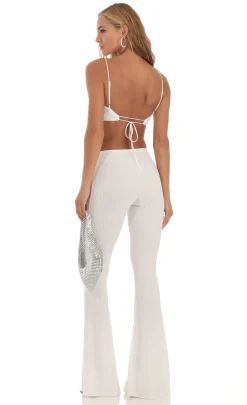 LUCY IN THE SKY Two-Piece Sets|Pants^Crinkle Two Piece Set In White