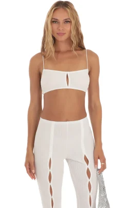 LUCY IN THE SKY Two-Piece Sets|Pants^Crinkle Two Piece Set In White