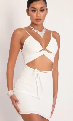 LUCY IN THE SKY Mini Dresses^Crossed Hearts Dress In White