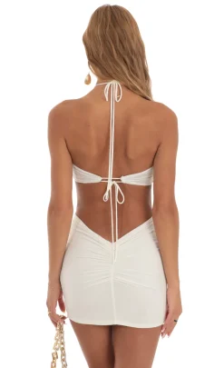 LUCY IN THE SKY Mini Dresses^Cutout Mini Dress In White