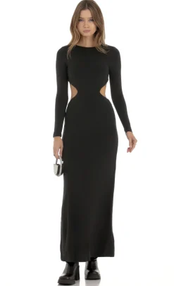 LUCY IN THE SKY Maxi Dresses^Cutout Open Back Dress In Black
