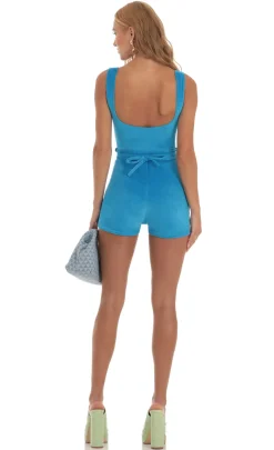 LUCY IN THE SKY Rompers^Cutout Romper In Blue