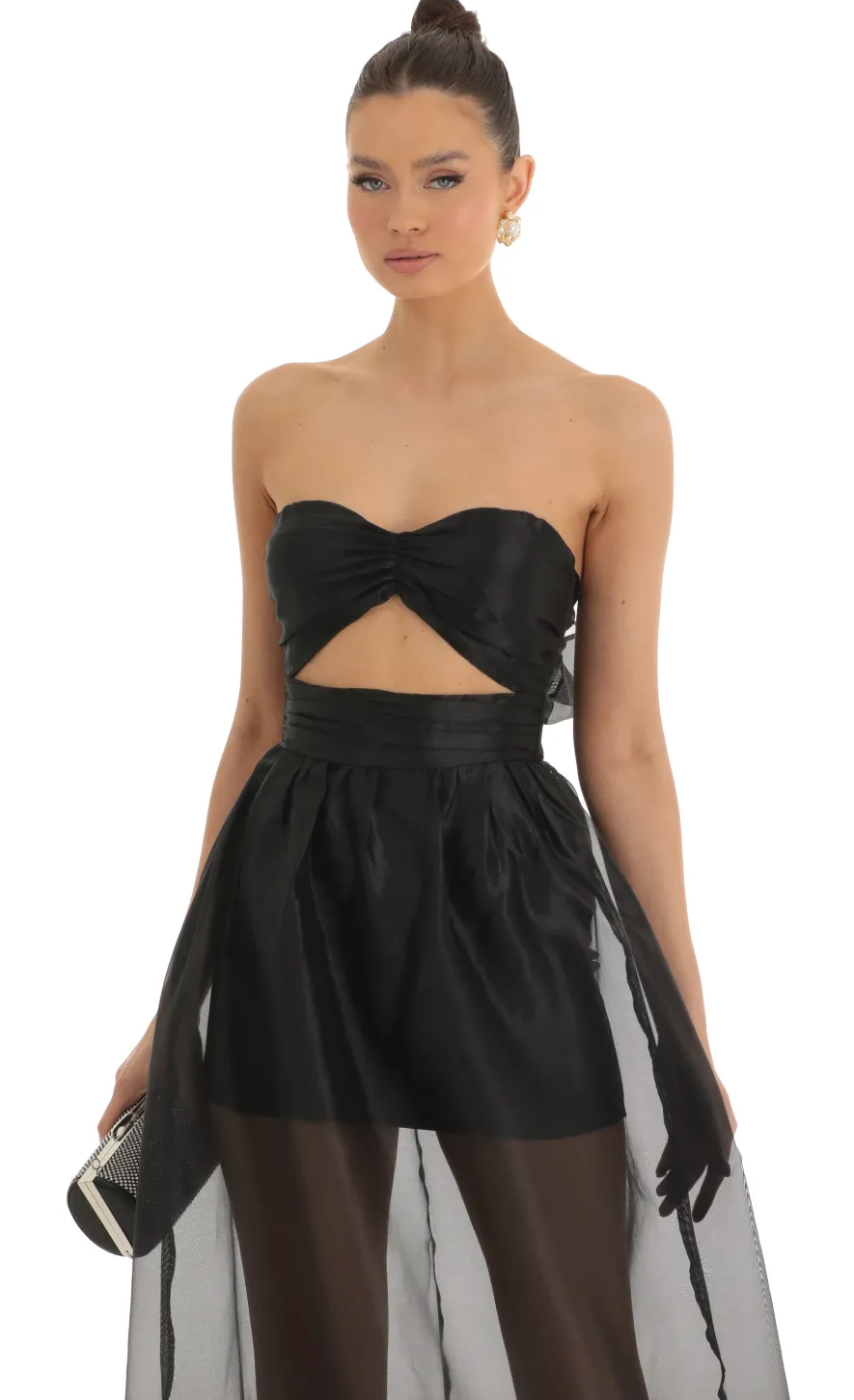 LUCY IN THE SKY Maxi Dresses^Cutout Strapless Maxi Dress In Black