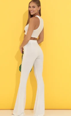 LUCY IN THE SKY Two-Piece Sets|Pants^Cutout Two Piece Set In White