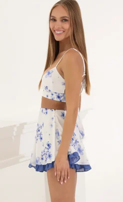 LUCY IN THE SKY Two-Piece Sets|Shorts^Dianne Two Piece Set In White Floral
