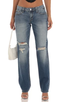 LUCY IN THE SKY Jeans^Distressed Jeans In Denim