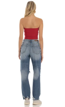 LUCY IN THE SKY Jeans^Distressed Jeans In Faded Denim