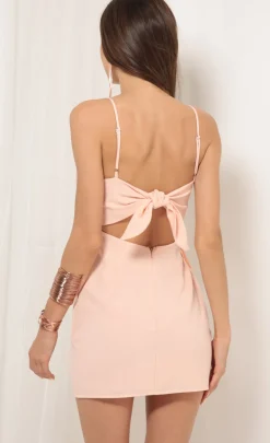 LUCY IN THE SKY Mini Dresses^Double Tie Wrap Dress In Blush