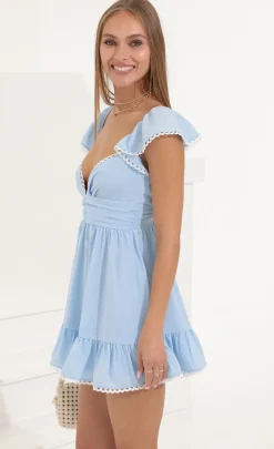LUCY IN THE SKY Mini Dresses^Fit And Flare Dress In Blue