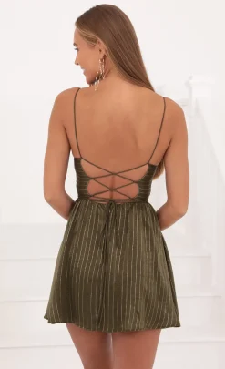 LUCY IN THE SKY Mini Dresses^Fit And Flare Dress In Green