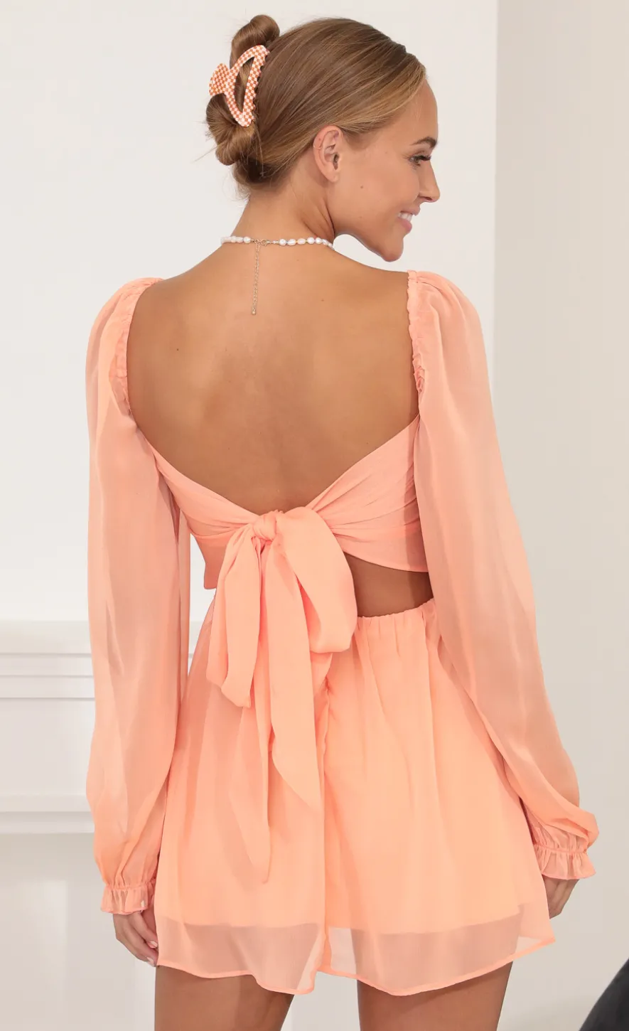 LUCY IN THE SKY Mini Dresses^Fit And Flare Dress In Peach