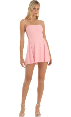 LUCY IN THE SKY Mini Dresses^Floral A Line Dress In Pink