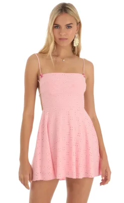 LUCY IN THE SKY Mini Dresses^Floral A Line Dress In Pink