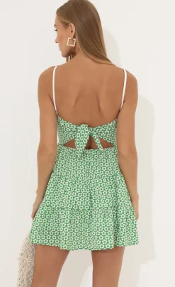LUCY IN THE SKY Mini Dresses^Floral Corset Dress In Green