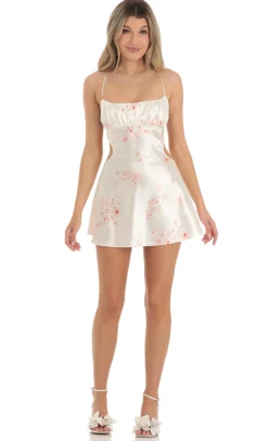 LUCY IN THE SKY Mini Dresses^Floral Cutout Dress In Cream