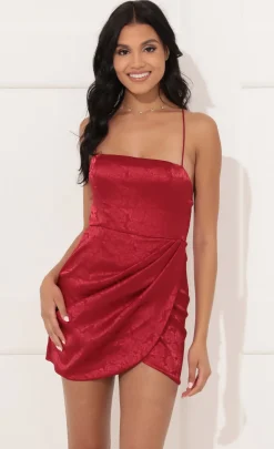 LUCY IN THE SKY Mini Dresses^Floral Dress In Red