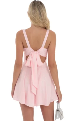LUCY IN THE SKY Mini Dresses^Floral Jacquard A-Line Dress In Pink