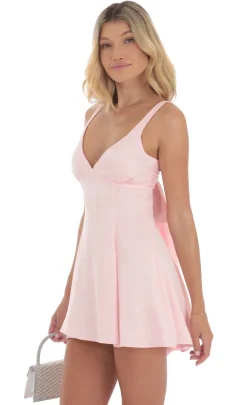 LUCY IN THE SKY Mini Dresses^Floral Jacquard A-Line Dress In Pink