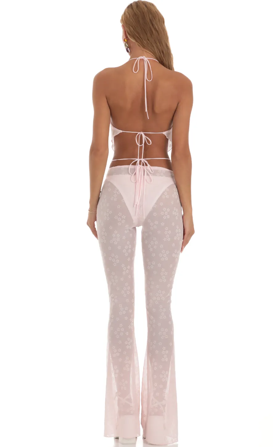LUCY IN THE SKY Two-Piece Sets|Pants^Floral Three Piece Set In Pink
