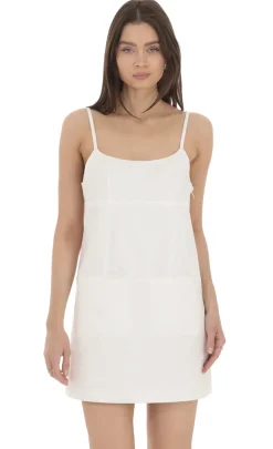 LUCY IN THE SKY Mini Dresses^Front Pocket Dress In White