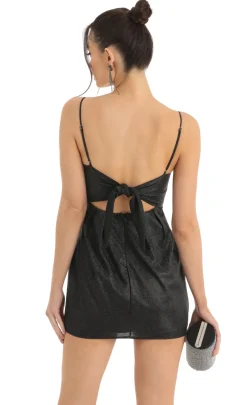 LUCY IN THE SKY Mini Dresses^Glitter Dress In Black