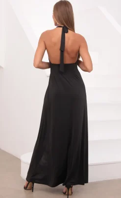 LUCY IN THE SKY Maxi Dresses^Halter Maxi Dress In Black