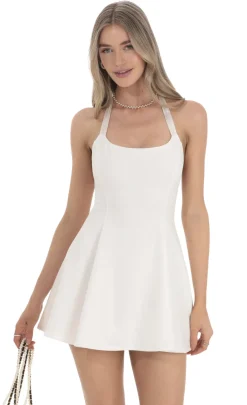 LUCY IN THE SKY Mini Dresses^Halter Open Back Dress In White